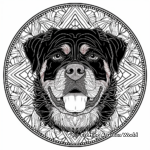 Rottweiler Portraits Mandala Coloring Pages 1