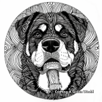 Rottweiler Portraits Mandala Coloring Pages 2