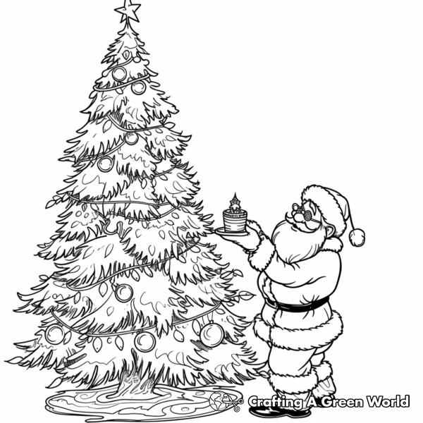 Big Christmas Tree Coloring Pages - Free & Printable!