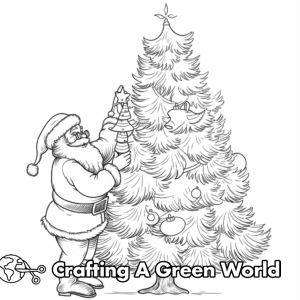 Big Christmas Tree Coloring Pages - Free &amp; Printable!