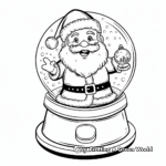 Santa Claus Snow Globe Coloring Pages for Kids 2
