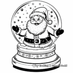 Santa Claus Snow Globe Coloring Pages for Kids 3