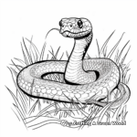 Scary Snake in the Grass Coloring Pages 4