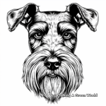 Schnauzer Dog Face Coloring Pages for Schnauzer Lovers 1
