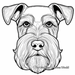 Schnauzer Dog Face Coloring Pages for Schnauzer Lovers 2