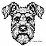 Schnauzer Dog Face Coloring Pages for Schnauzer Lovers 3