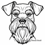 Schnauzer Dog Face Coloring Pages for Schnauzer Lovers 4
