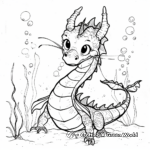 Sea Dragon Coloring Pages: Underwater Scenes 1