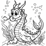 Sea Dragon Coloring Pages: Underwater Scenes 2