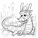 Sea Dragon Coloring Pages: Underwater Scenes 3