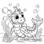 Sea Dragon Coloring Pages: Underwater Scenes 4