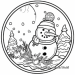 Seasonal Circle Coloring Pages, Winter, Summer, Autumn, Spring 4