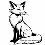 Semi-Abstract Red Fox Coloring Pages 2