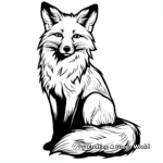 Semi-Abstract Red Fox Coloring Pages 3