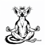 Serene Lemur Meditating Coloring Pages 3