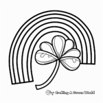 Shamrock and Rainbow Coloring Pages 1