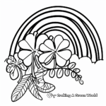 Shamrock and Rainbow Coloring Pages 3