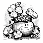 Shamrock in Pot of Gold Coloring Pages 3