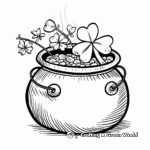 Shamrock in Pot of Gold Coloring Pages 4