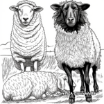 Sheep and Sheepdog Coloring Pages 1