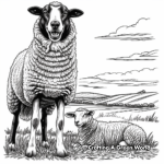 Sheep and Sheepdog Coloring Pages 2
