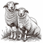 Sheep and Sheepdog Coloring Pages 3