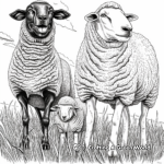 Sheep and Sheepdog Coloring Pages 4