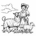 Shepherd Dog with Sheep Coloring Pages 3