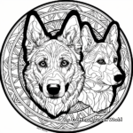 Shepherd Dogs Mandala Coloring Pages for Dog Lovers 2