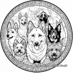 Shepherd Dogs Mandala Coloring Pages for Dog Lovers 4