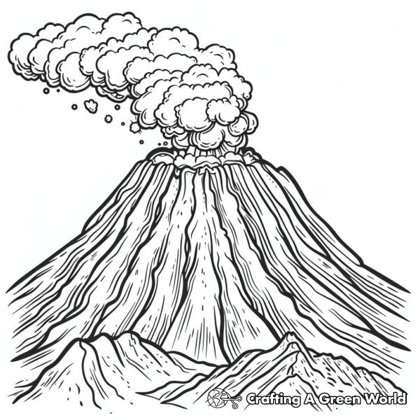 Volcano Coloring Pages - Free & Printable!