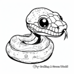 Simple Baby Anaconda Coloring Pages for Children 4
