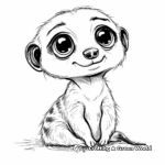 Simple Baby Meerkat Coloring Pages for Children 1