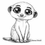 Simple Baby Meerkat Coloring Pages for Children 2