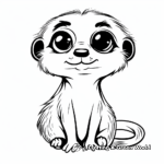 Simple Baby Meerkat Coloring Pages for Children 3