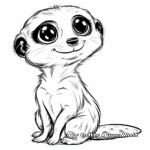 Simple Baby Meerkat Coloring Pages for Children 4