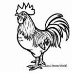 Simple Child's Drawing Rooster Coloring Pages 3
