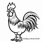 Simple Child's Drawing Rooster Coloring Pages 4