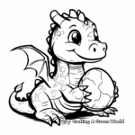 Simple Dragon Egg Coloring Pages for Children 1