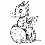 Simple Dragon Egg Coloring Pages for Children 2