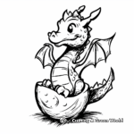 Simple Dragon Egg Coloring Pages for Children 3