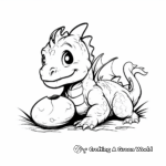 Simple Dragon Egg Coloring Pages for Children 4