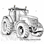 Simple Farm Tractor Coloring Pages 1