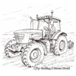 Simple Farm Tractor Coloring Pages 2