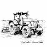 Simple Farm Tractor Coloring Pages 4