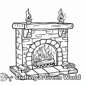 Fireplace Coloring Pages - Free &amp; Printable!
