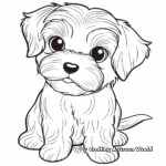 Simple Maltese Dog Coloring Pages for Toddlers 2