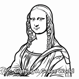 Mona Lisa Coloring Pages - Free &amp; Printable!
