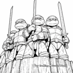Simple Ninja Turtles Coloring Pages for Children 1