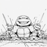 Simple Ninja Turtles Coloring Pages for Children 4